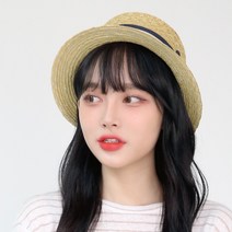 팸드님 말캉 투톤 캉캉 밀짚 페도라