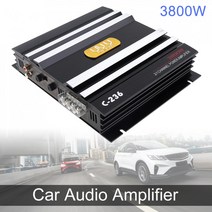 PUZU LVPIN DSP 카오디오 바이크 오토바이앰프 해양보트 3800W 클래스 AB 디지털 알루미늄 합금 2 채널 블랙 카 스테레오 앰프 범용 자동 오디오 전력 증폭기