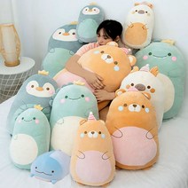 바디필로우 포근기린 대형 공룡 유니콘 인형 모찌 애착, 09.돌고래핑크 80cm