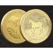 FANSDA 12지신 1+1 수호 코인 동전, 소-태산코인