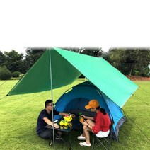 캠핑 자외선차단 방수 그늘막 타프 바람막이 스크린 렉타 텐트, 블루