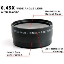 단렌즈 dslr 단초점 망원 광각 줌인 58MM 0.45x 와이드 앵글 렌즈 + 매크로 캐논 EOS 350D/ 400D/ 1000D/ 1, CHINA_기타 (ae˚) frequ