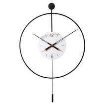 벽시계 벽걸이시계 거실벽시계 전자 인테리어시계 예쁜벽시계, 심플 아트 스타일-중형