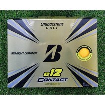 브리지스톤 CONTACT B 3피스 골프공 12구 세트 무료 인쇄 홀인원 로고 포장 선물 기념 기념품 답례품, 옐로우12구세트
