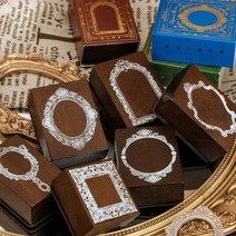 빈티지 레이스 프레임 다꾸 스탬프 6종, A (WS-570)