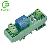 1 채널 릴레이 모듈 DIN 레일 마운트 SRD-05VDC-SL-C SRD-12VDC-SL-C 10A DC 5V 12V PNP NPN 드라이버 보드 출력 증폭기, 5V