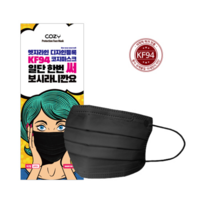 코지마스크 KF94 덴탈마스크 60매 황사방역 블랙 화이트 국내 제조 COZY 블랙