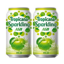 롯데칠성음료 트로피카나 스파클링 사과 355mlx24캔, 본상품선택, 355ml