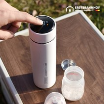 온도체크 LED패널 미니텀블러 보온보냉 물병 SUS304 미니보온병, 에스테반호프 스마트텀블러500ml(화이트)