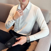 Z3JC 남성 비즈니스 파마리스 긴팔 셔츠