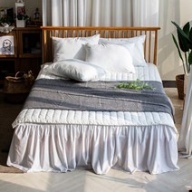 차갑고 시원한 여름용 모달 이불겸용 스프레드 침대패드 간절기 사계절 피그먼트 SS Q/K, 라이트그레이