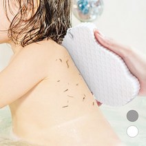 때밀이 스폰지 폼 타올 부드러운 안아픈 목욕 타월 패드 집에서 때밀기 퍼프, (1+1)화이트
