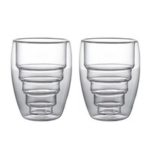 회오리 주스컵 칵테일잔 250ml 2p 세트 글라스컵 물컵