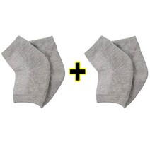 우기마켓 1+1 힐던 발 뒷꿈치 보습양말, 1+1 그레이