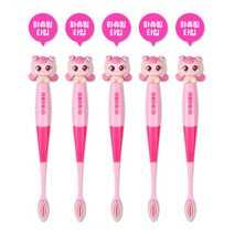 캐치티니핑 하츄핑 어린이 피규어 칫솔 슬림모, 1개입, 5개