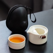 휴대용다기세트 다도 다기 전통 세트 숙우 다구, 단일사이즈, M
