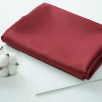 패브릭창 고급공단 샤틴슬라브 공단 양면원단 의류공단 곱창밴드 옷감 테이블보, 버건디