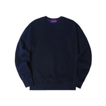 NUHABIT 제작 7일 N/H 무지 오버핏 맨투맨 (OFNMTM)_네이비