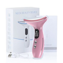 목주름관리 목주름없애기 목주름관리법 ems led microcurrent 얼굴 목 장치, 분홍