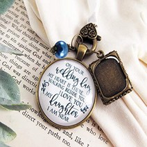 Bouquet Charm On Your Wedding Day Remembrance Of Mom Dad For Daughter White Blue Rustic Bridal Memor, 1