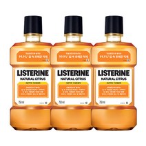 리스테린 내추럴 시트러스 구강쳥걸제, 750ml, 3개