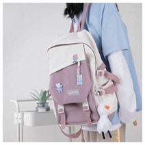 MK&ins 여학생 책가방 학원가방 귀여운 오리 액세서리 포함