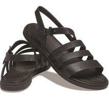 [국내정식매장] 크록스 툴룸 글리터 샌들 우먼 블랙 206737-0L9