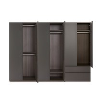 [까사미아] 뮤제오 제노도어 옷장세트 A형 3000_다크그레이, 다크그레이