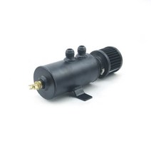 오일 스키머 분리기 범용 0.75L 캐치 캔 탱크 브리더 필터 포함 알루미늄 10 원형 브러시 배플 브래킷, Black