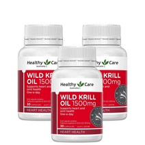 헬씨케어 와일드 크릴 오일 Healthy Care Wild Krill Oil 1500mg 30정 3팩
