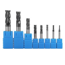8pcs 2-12mm 카바이드 엔드 밀 4 플루트 엔드 밀 세트 밀링 커터 도구 키트 CNC 카바이드 밀링 커터 나선형 라우터 비트, 하나, 실버 & 어두운 회색