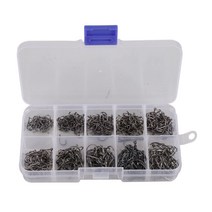 500pcs 물고기 후크 세트 야외 낚시 단일 발톱 미늘 물고기 후크 낚시 태클, 유형1