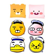 카카오프렌즈 쿠션모음/어피치/라이언/비즈/사각/쿠션, 사각쿠션 모찌원단 (랜덤발송)