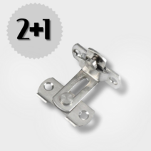 코너 현관 미닫이문 슬라이딩 도어 스텐 잠금장치 소 2+1, 스텐 코너 문고리 (소) 2+1 (3개)