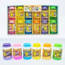 1000 치즈 꿀젤리 슬라임 12개입 1박스-액체괴물 액괴 컬러슬라임, 상세페이지 참조, 단품