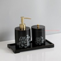 모던한 수지 욕실 세면 용품 세트 휴대용 호텔 액체 비누 디스펜서 칫솔 홀더 면봉 상자 트레이 액세서, 12 3pcs set