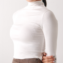 큐오엘 니트티 목폴라 터틀넥 반 목 폴라 이너 레이어드 슬림 기본 하프넥 니트