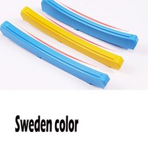 그릴뱃지 3Pcs 자동차 색 버클 그리드 전면 그릴 스트립 M 스티커 범퍼 트림 커버 볼 보 V90 S90 스타일, 02 Sweden COLOR_03 XC90