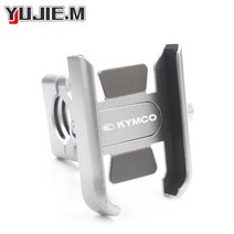 KYMCO XCITING 250 300 300i 350 400 500 kxct 다운타운 바이크 오토바이 액세서리 핸들 바 휴대 전화 홀더 GPS 스탠드 브래킷, [04] Mirror type Silver