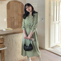 [리얼핏]뮤디렌 스트링 롱 원피스 69245 빅사이즈 여성의류