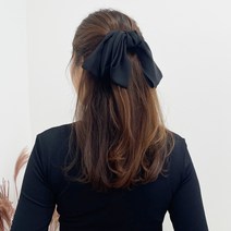 여성 골프 리본 실크 쉬폰 여자 왕리본 헤어핀 머리핀 악세사리