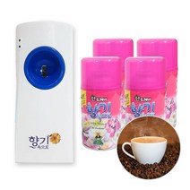 산도깨비 향기속으로 자동분사기 일반형 1P + 커피향 290ml 4P, 4개