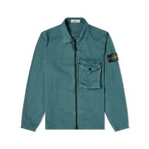 스톤아일랜드 21SS 7415117WN V0157 와펜패치 오버셔츠 자켓 그린 남성 자켓 TSH 7415117WN V015700