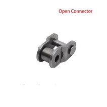04c1 롤러 체인 커넥터 탄소강 피치 6.35mm 하프/풀 버클 산업용 결합, [06] 50pcs, [01] Open Connector