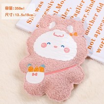 핫펙 핫팩대용량 만화 봉제 곰 물병 물 충전 테디 벨벳 휴대용 학생 손 물, 에잇