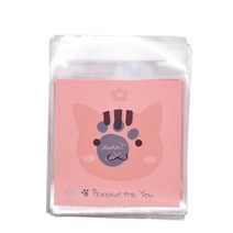 생일 축제 용품 50Pcs 귀여운 만화 동물 쿠키 캔디 가방 자기 접착 비닐 봉투 결혼식 비스킷 베이킹 선물 포장, [01] 7x7cm, [09] S09
