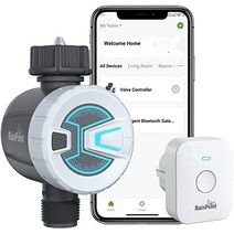 RAINPOINT 스프링클러 타이머 WiFi 워터 타이머 정원용 스마트 무선 호스 수도꼭지 타이머 자동 관개 시스템 컨트롤러 2.4Ghz WiFi 또는 Bluetooth를 통한 APP 원격 제어 야외 마당 잔디용, Wifi Sprinkler Timer (2.4ghz