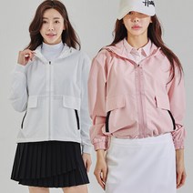 제이투제이 여성골프 후드포켓바람막이점퍼 골프자켓