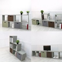 다용도 공간박스 책장 수납 리빙박스 조립식 선반, 옐로우
