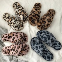 호피 슬리퍼 겨울 털슬리퍼 사무실-72394EA